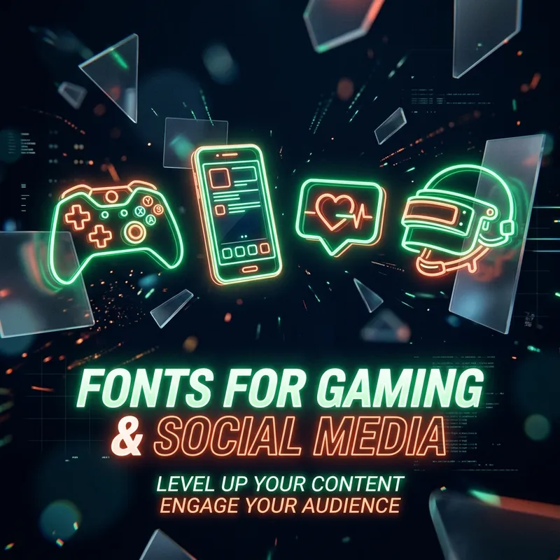 Fonts for gaming and social media